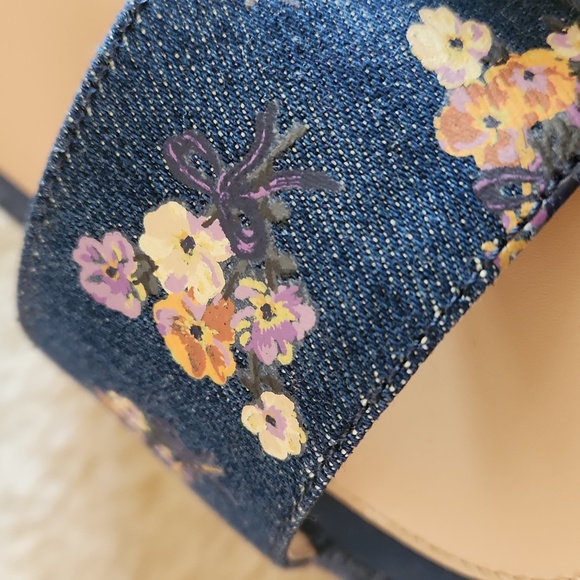 Adorable NWT IOB Coach Kit Wedge Print Denim Sandals ๐๐ผ - Picture 8 of 16
